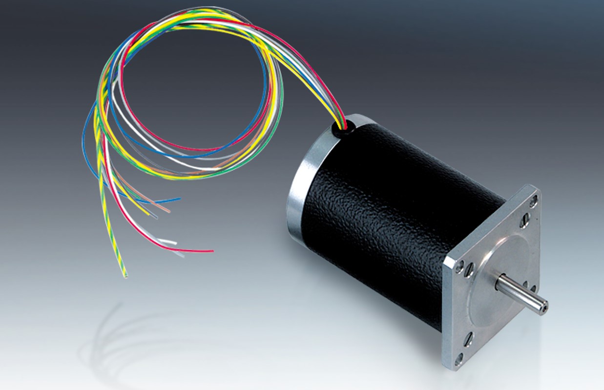 Schrittmotor mit Litzen als Anschluss