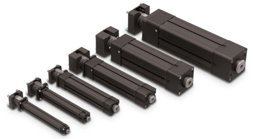 RSA-ST Serie von elektrischen Stellzylindern auf Basis Planetengewindetrieb für Kräfte bis 40kN. Externer Motor.